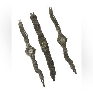 Vintage Silver Tone Bundle Marcasite Quartz Watches Set
Need Battery